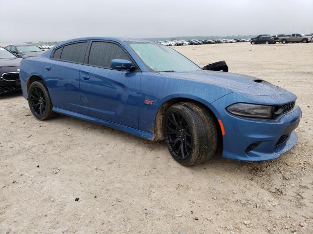 2C3CDXGJ3LH237613 - 2020 DODGE CHARGER SCAT PACK BLUE photo 4