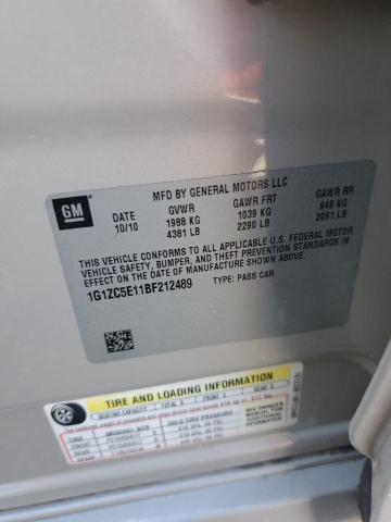 1G1ZC5E11BF212489 - 2011 CHEVROLET MALIBU 1LT 金色 照片 12