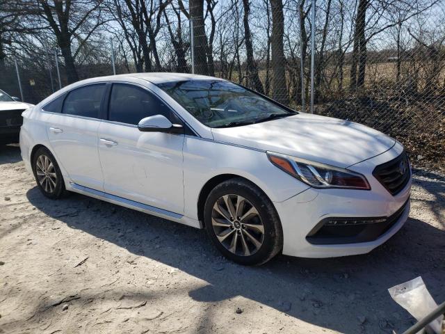 5NPE34AF8FH124519 - 2015 HYUNDAI SONATA SPORT WHITE photo 4