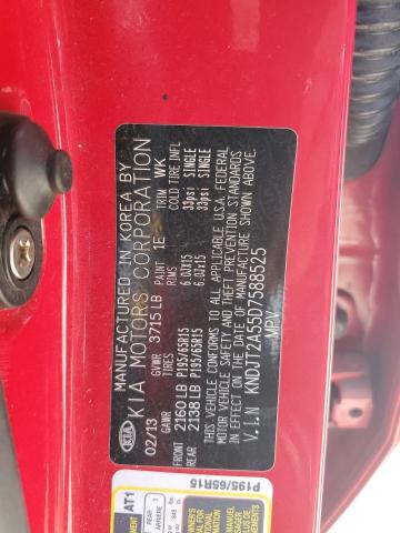 KNDJT2A55D7588525 - 2013 KIA SOUL RED photo 13