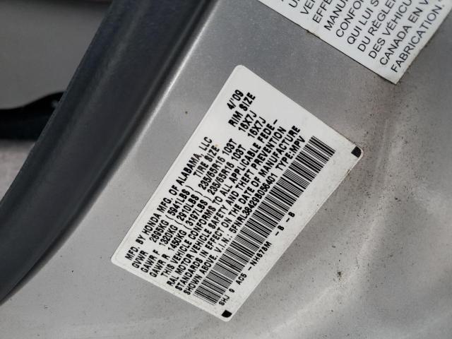 5FNRL38429B056401 - 2009 HONDA ODYSSEY EX SILVER photo 13