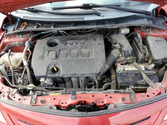 2T1BU4EE4BC613871 - 2011 TOYOTA COROLLA BASE RED photo 11