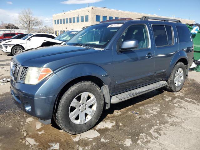 5N1AR18W15C788281 - 2005 NISSAN PATHFINDER LE BLUE photo 1