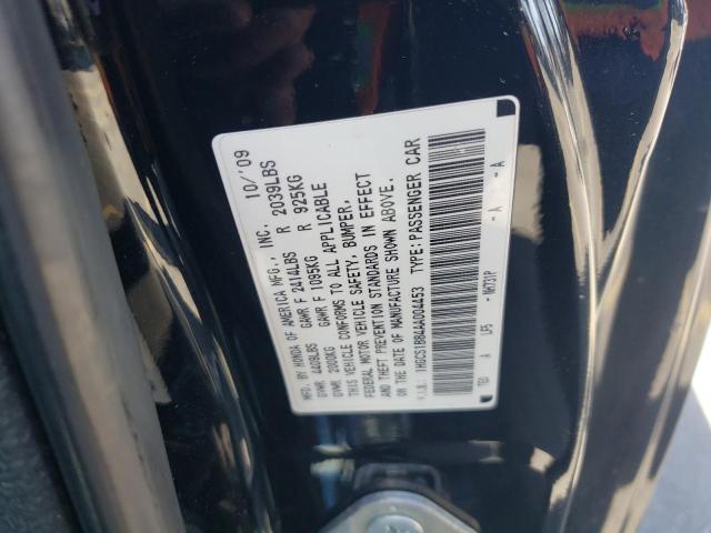 1HGCS1B84AA004453 - 2010 HONDA ACCORD EXL BLACK photo 12