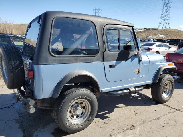 1JCCF87E5FT060082 - 1985 JEEP JEEP CJ7 BLUE photo 3