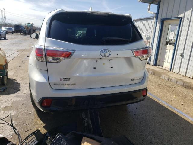 5TDJKRFH4ES023611 - 2014 TOYOTA HIGHLANDER XLE WHITE photo 6