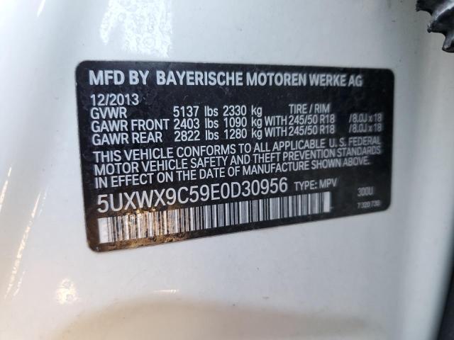 5UXWX9C59E0D30956 - 2014 BMW X3 XDRIVE28I WHITE photo 12