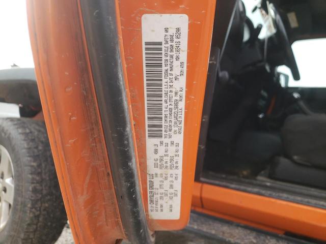 1C4AJWAG2DL560820 - 2013 JEEP WRANGLER SPORT ORANGE photo 12