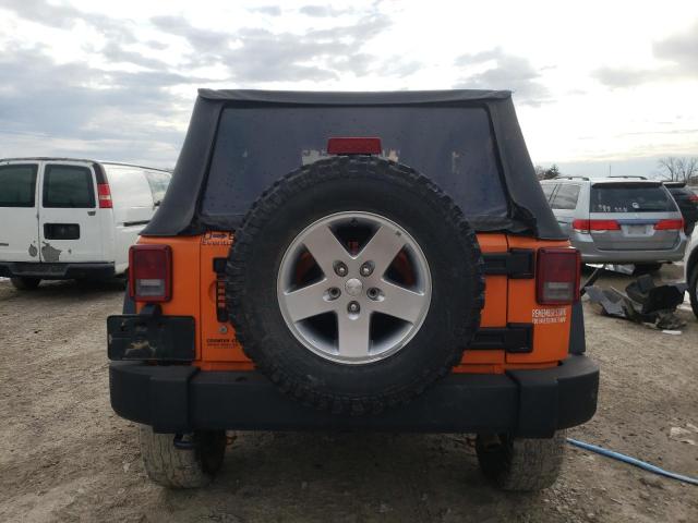 1C4AJWAG2DL560820 - 2013 JEEP WRANGLER SPORT ORANGE photo 6