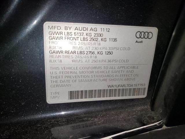 WA1UFAFL7DA157753 - 2013 AUDI A4 ALLROAD PREMIUM PLUS BLUE photo 13