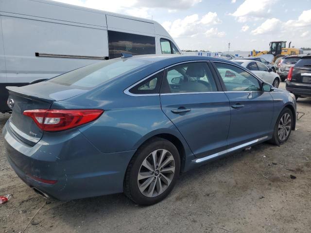 5NPE34AF1FH080086 - 2015 HYUNDAI SONATA SPORT BLUE photo 3