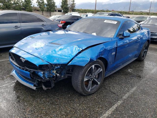 1FA6P8CFXM5140740 - 2021 FORD MUSTANG GT BLUE photo 1