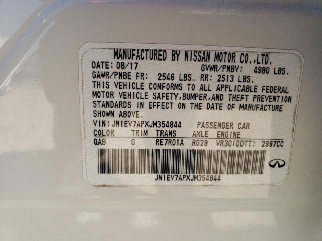 JN1EV7APXJM354844 - 2018 INFINITI Q50 LUXE WHITE photo 12