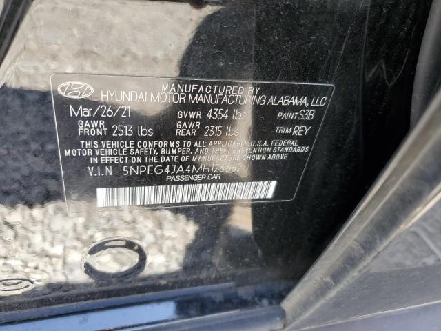 5NPEG4JA4MH126662 - 2021 HYUNDAI SONATA SE BLACK photo 12