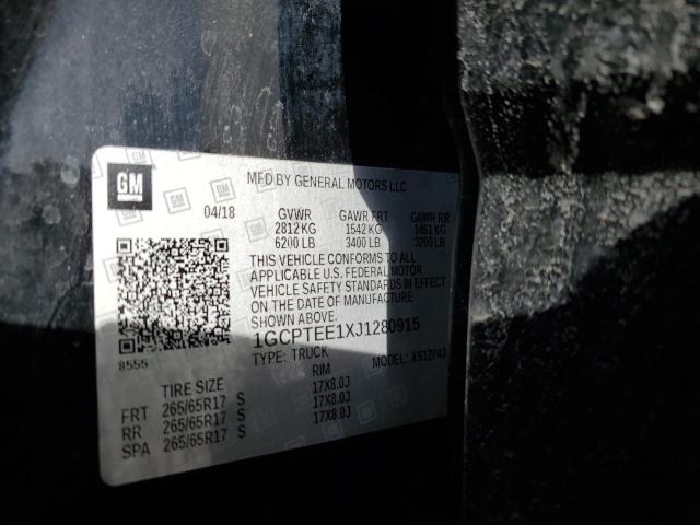 1GCPTEE1XJ1280915 - 2018 CHEVROLET COLORADO ZR2 BLACK photo 12