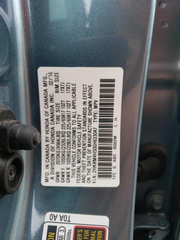 2HKRM4H50GH633047 - 2016 HONDA CR-V EX BLUE photo 13