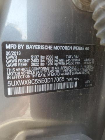 5UXWX9C55E0D17055 - 2014 BMW X3 XDRIVE28I GRAY photo 13