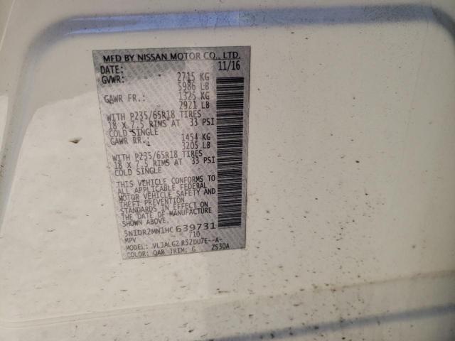 5N1DR2MN1HC639731 - 2017 NISSAN PATHFINDER S 白色 照片 13