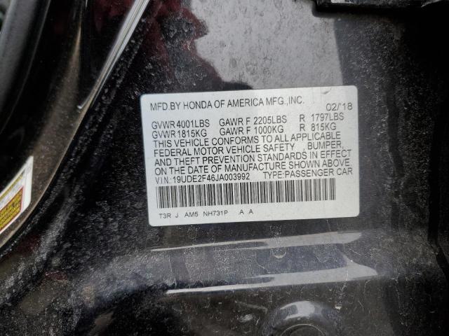 19UDE2F46JA003992 - 2018 ACURA ILX SPECIAL EDITION BLACK photo 12