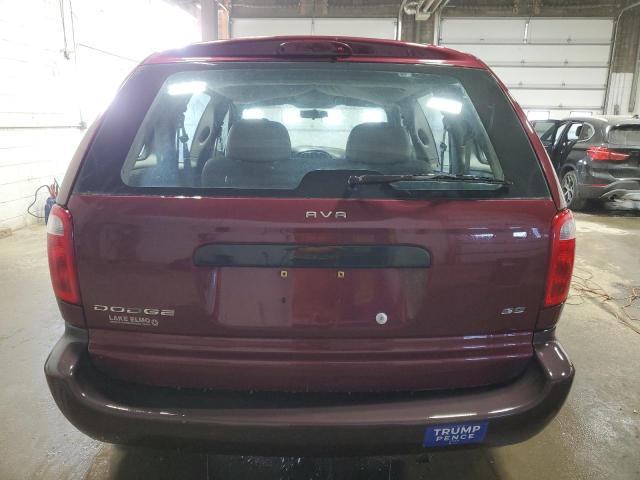 1B4GP25322B668282 - 2002 DODGE CARAVAN SE BURGUNDY photo 6