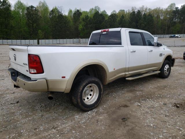 3C63DRKL9CG186237 - 2012 DODGE RAM 3500 LONGHORN WHITE photo 3