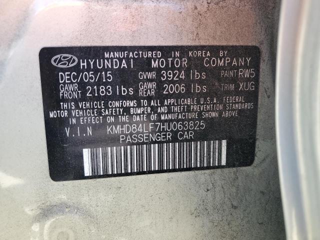 KMHD84LF7HU063825 - 2017 HYUNDAI ELANTRA SE SILVER photo 12