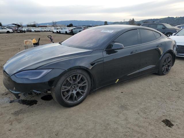 5YJSA1E58NF487215 - 2022 TESLA MODEL S BLACK photo 1
