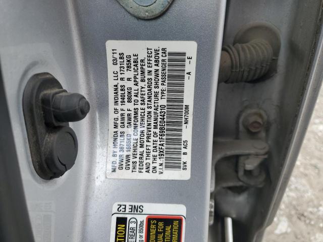 19XFA1F69BE044310 - 2011 HONDA CIVIC LX-S 银色 照片 12
