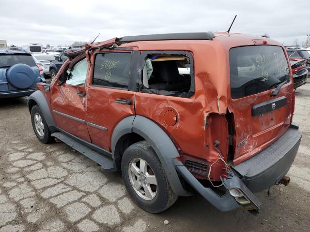 1D8GU28K67W546685 - 2007 DODGE NITRO SXT ORANGE photo 2