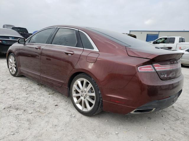 3LN6L2JK2FR604957 - 2015 LINCOLN MKZ BURGUNDY photo 2