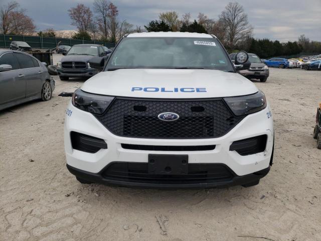 1FM5K8AB2MGA17812 - 2021 FORD EXPLORER POLICE INTERCEPTOR WHITE photo 5