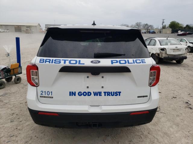 1FM5K8AB2MGA17812 - 2021 FORD EXPLORER POLICE INTERCEPTOR WHITE photo 6