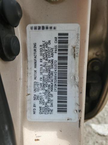 1Y1SK5266VZ431572 - 1997 GEO PRIZM BASE GOLD photo 12