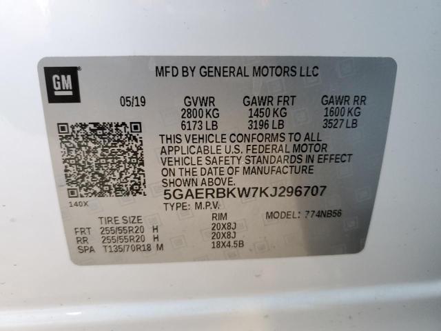5GAERBKW7KJ296707 - 2019 BUICK ENCLAVE ESSENCE Ağ foto 14