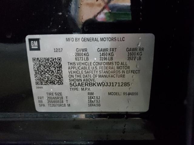 5GAERBKW9JJ171285 - 2018 BUICK ENCLAVE ESSENCE 黑色 照片 14