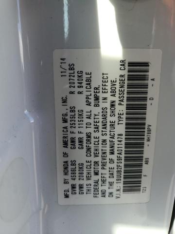 19UUB2F59FA011478 - 2015 ACURA TLX TECH WHITE photo 13