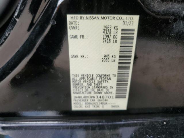 1N4BL4DV3PN348701 - 2023 NISSAN ALTIMA SV BLACK photo 12