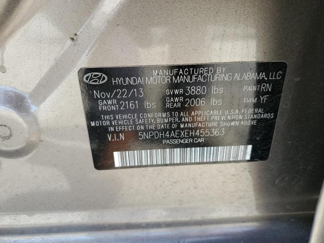 5NPDH4AEXEH455363 - 2014 HYUNDAI ELANTRA SE GRAY photo 13