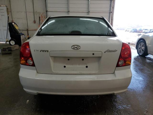 KMHCG45C34U502787 - 2004 HYUNDAI ACCENT GL WHITE photo 6