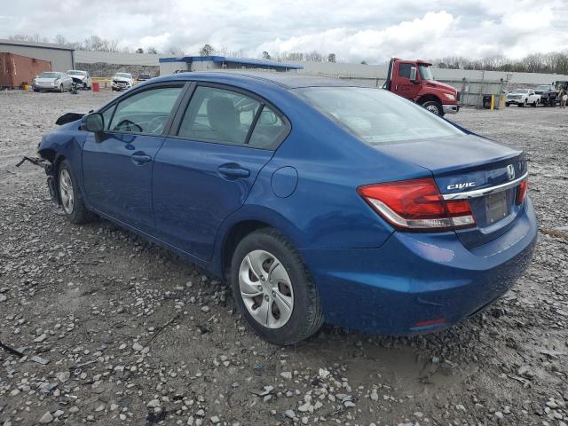 19XFB2F55DE081710 - 2013 HONDA CIVIC LX BLUE photo 2