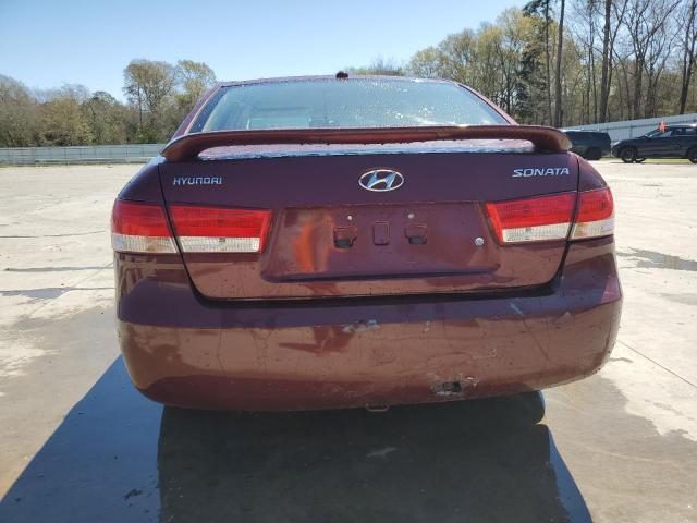 5NPET46C78H340945 - 2008 HYUNDAI SONATA GLS BURGUNDY photo 6