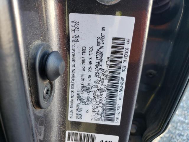 3TYDZ5BN0PT021715 - 2023 TOYOTA TACOMA DOUBLE CAB GRAY photo 12