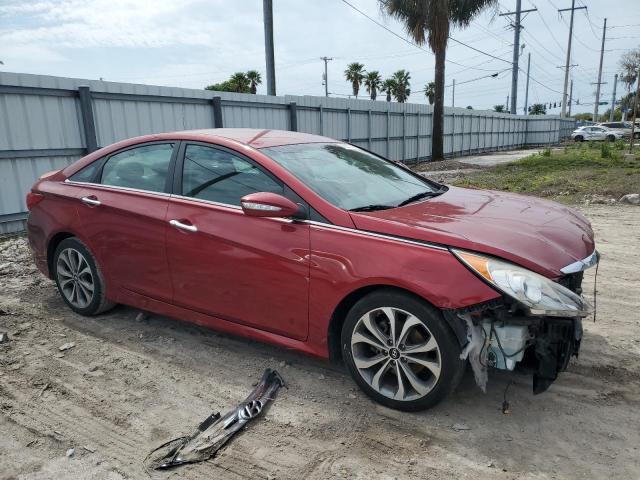 5NPEC4AC7EH815481 - 2014 HYUNDAI SONATA SE RED photo 4