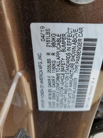 19UUB2F45LA000075 - 2020 ACURA TLX TECHNOLOGY 棕色 照片 12