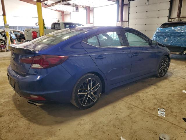 KMHD04LB7KU888145 - 2019 HYUNDAI ELANTRA SPORT BLUE photo 3