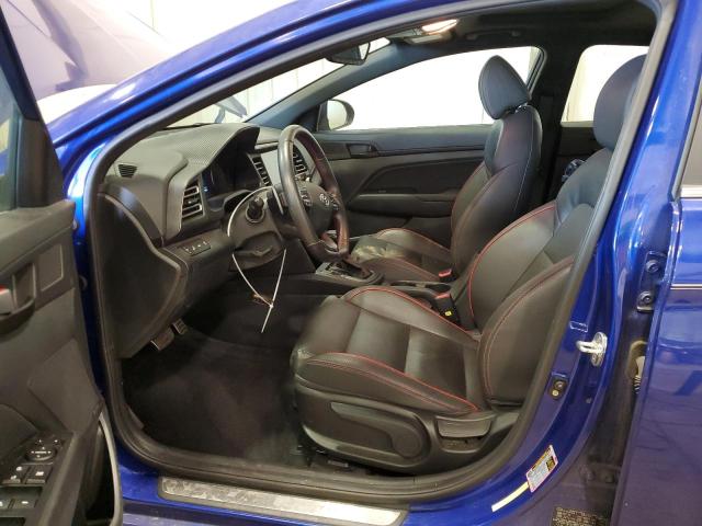 KMHD04LB7KU888145 - 2019 HYUNDAI ELANTRA SPORT BLUE photo 7