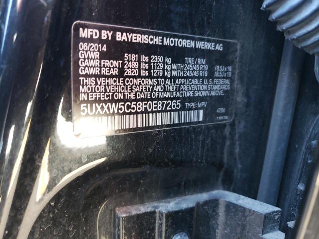 5UXXW5C58F0E87265 - 2015 BMW X4 XDRIVE35I BLACK photo 13