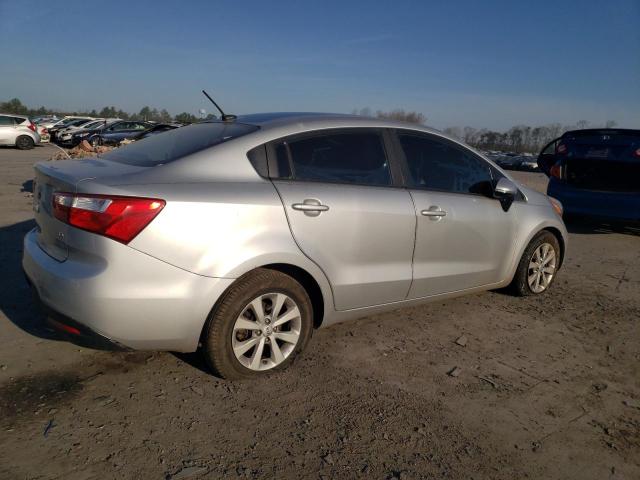 KNADN4A31E6352928 - 2014 KIA RIO EX SILVER photo 3