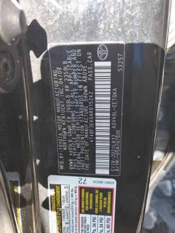 4T4BF3EK0AR015242 - 2010 TOYOTA CAMRY BASE BLACK photo 12