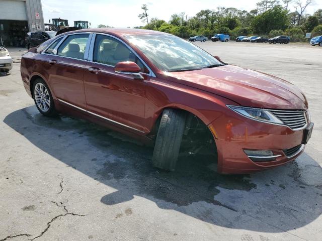 3LN6L2LU5ER803465 - 2014 LINCOLN MKZ HYBRID BURGUNDY photo 4